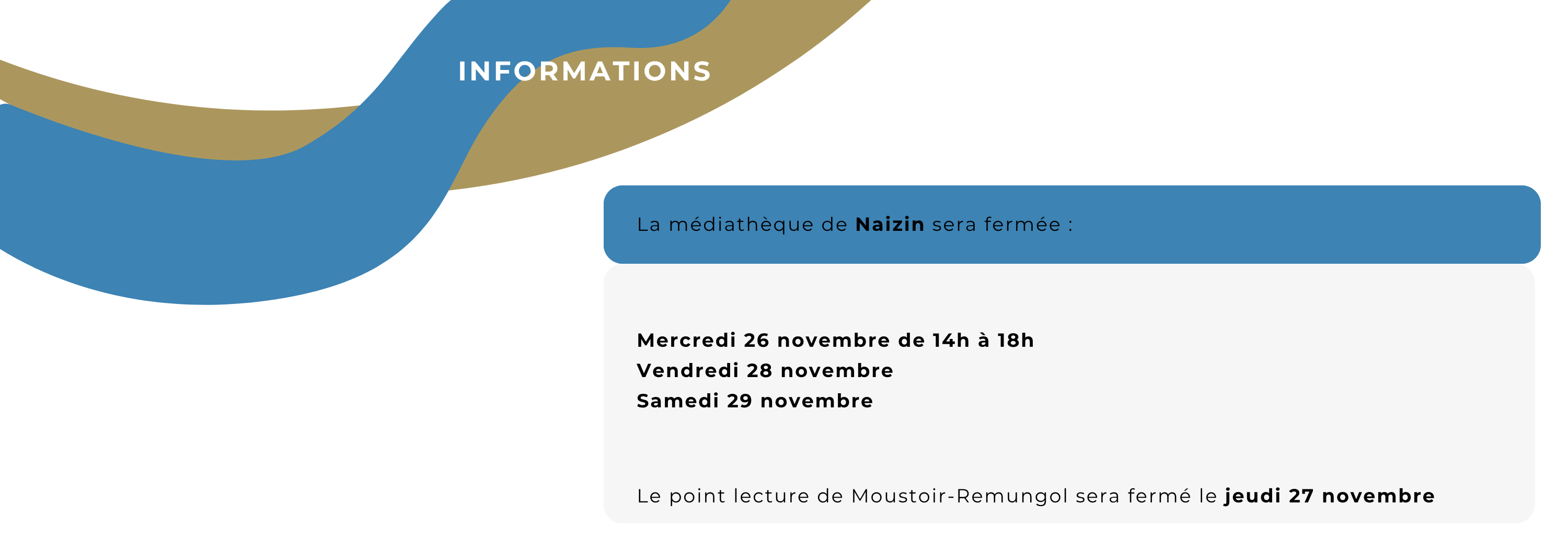 Infos fermetures fin dannee